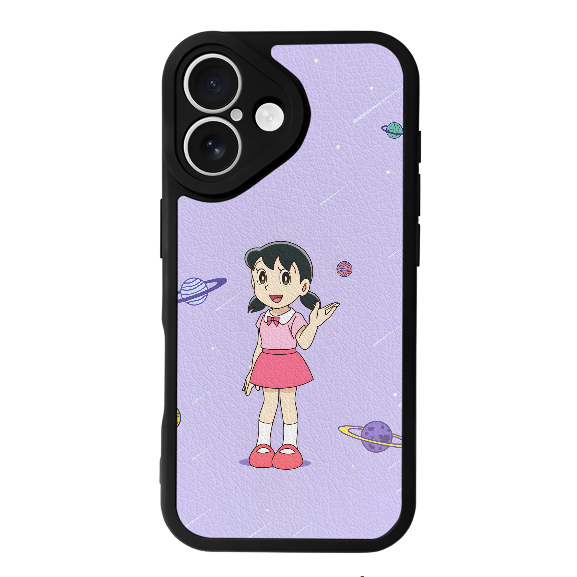 （画像用） ドラえもん Doraemon 【iPhone 16シリーズ対応】シリコンスマホケース（レザー調） 材質：シリコン